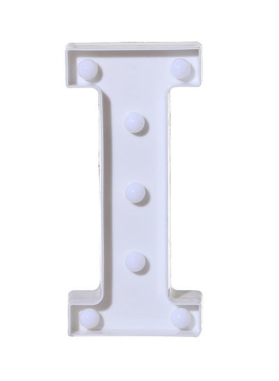 Buy Alphabet LED Letter Lights Light Up Plastic Letters Standing Hanging I White 22X18X4.5cm in Egypt