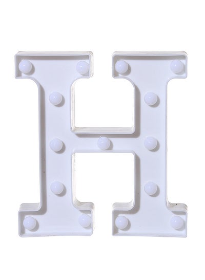 Buy H Letter Battery Powered Free Standing Hanging Eye-catching LED Light White 22x18x4.5cm in UAE