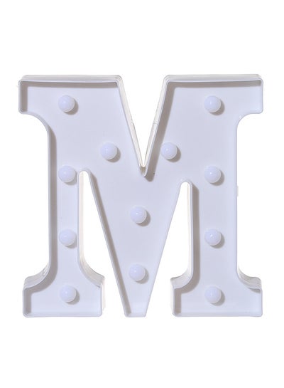 Buy M Letter Battery Powered Free Standing Hanging Eye-catching LED Light White 22x18x4.5cm in UAE