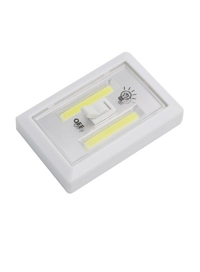 Buy 3 Piece Cob LED Wall Switch Wireless Battery Operated Closet Cordless Night Light White 10 x 8cm in Saudi Arabia