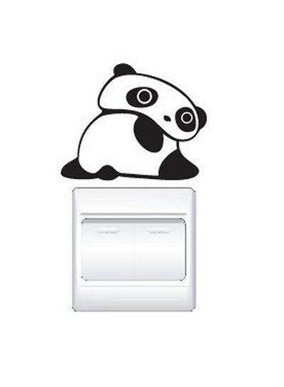 Buy Cute Panda Wall Sticker Black in UAE