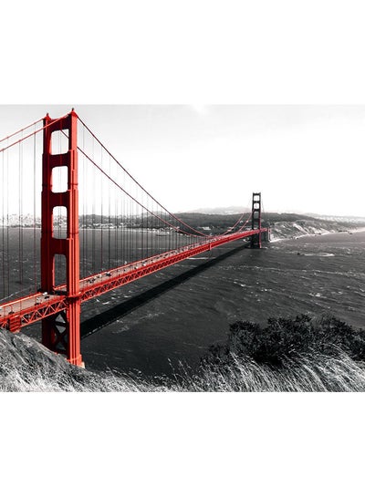 Buy 3D San Francisco City Bride Wallpaper Red/Black 3X4meter in Saudi Arabia