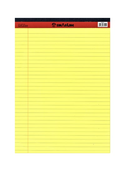 Buy A4 Writing Pad, Single Line, 50 Pages Yellow in UAE