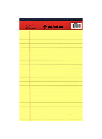 Buy A5 Ruled Writing Pad, 50 Pages Yellow in UAE