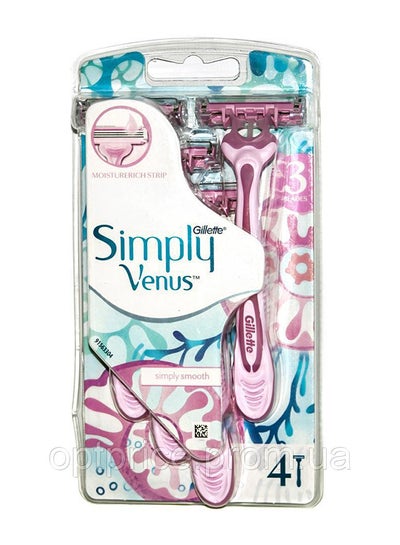 Buy Pack Of 4 Simply Venus Razor 4 Piece in UAE