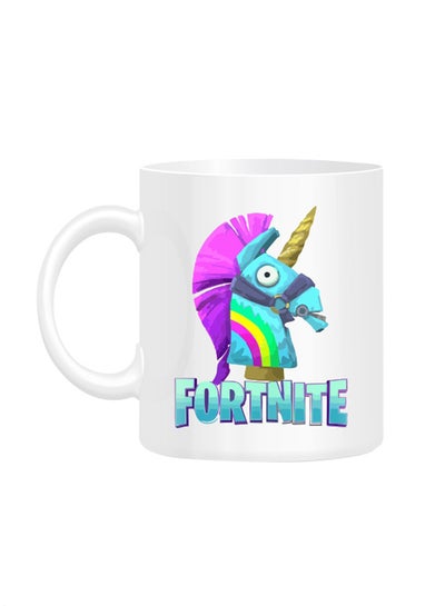 Buy Fortnite Unicorn Rainbow Smasher Printed Mug White 10centimeter in UAE