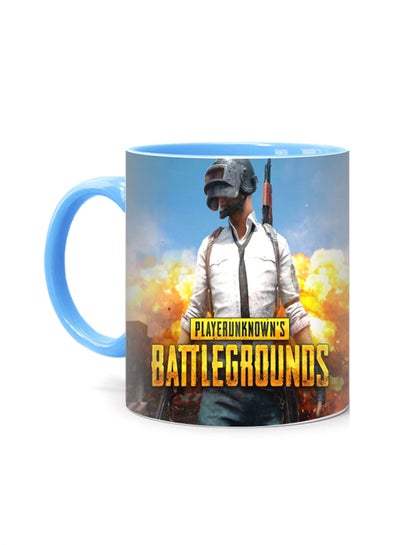 Buy Pubg Fans Design Printed Mug White/Blue 10cm in UAE