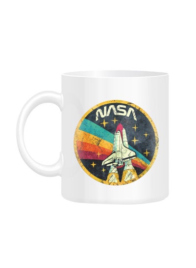 Buy USA Space Agency Vintage Colors Printed Mug White in UAE