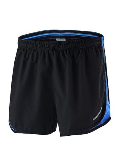 Buy 2 in 1 Running And Cycling Sports Shorts Blue/Black in Saudi Arabia