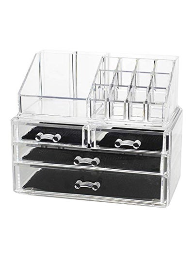 Buy 16 Slot Acrylic Makeup Organizer 3 Drawers With Removable Mirror Cosmetic Organizers 16 Slot 3 Drawers With Mirror 0 in Egypt