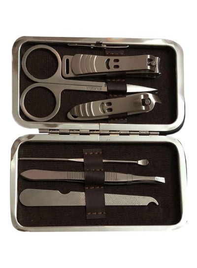 Buy 6-Piece Nail Care Set Silver in Saudi Arabia