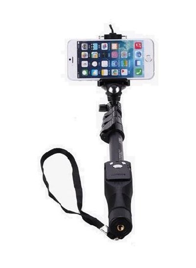 Buy Monopod Extendable Handheld Selfi Stick With Shutter Remote Black in UAE