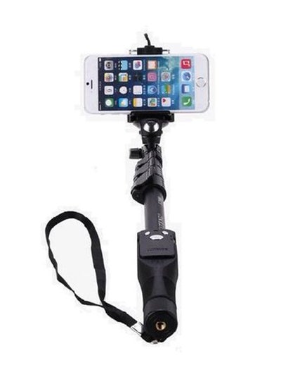 Buy Monopod Extendable Handheld Selfi Stick With Shutter Remote Black in UAE