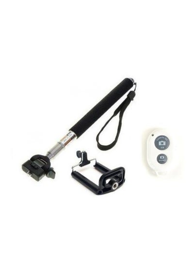 Buy Monopad Handheld Selfie Stick With Bluetooth Wireless Remote Shutter Black in Saudi Arabia