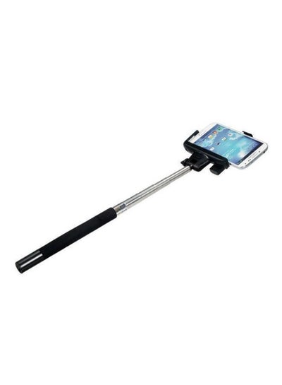 Buy Monopod Handheld Selfie Stick With Wireless Bluetooth Remote Black in UAE