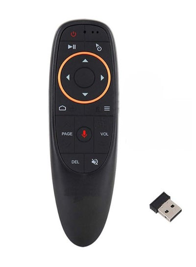 Buy G10 Gyro Sensor Voice Air Mouse Wireless Smart Remote Control With Microphone Black in Saudi Arabia