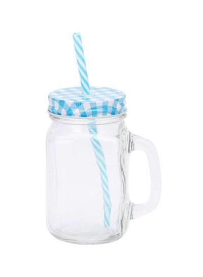 Buy Myra Mason Jar With Lid And Straw Multicolour Standard in Egypt