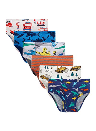Little Boys Briefs Dinosaur Truck Toddler Kids Underwear (Pack Of 6) 4T/5T  Multicolour price in UAE, Noon UAE