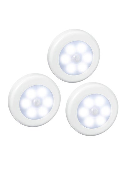 Buy 3 Piece LED Motion Sensor Light White in UAE