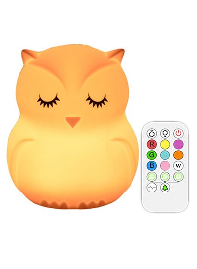 Buy Rechargeable LED Owl Night Lamp White in UAE