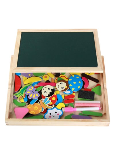 Buy Wood Mother Children's Wooden Puzzle Magnetic Double-Sided Drawing Board Spelling Music Educational Toys  Direct in Egypt