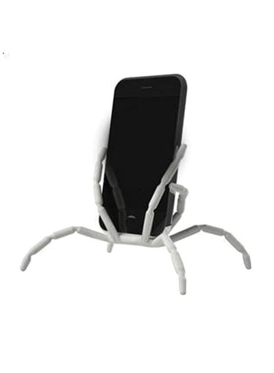 Buy Multi-Function Portable Spider Flexible Grip Holder for Smartphones and Tablets White in UAE