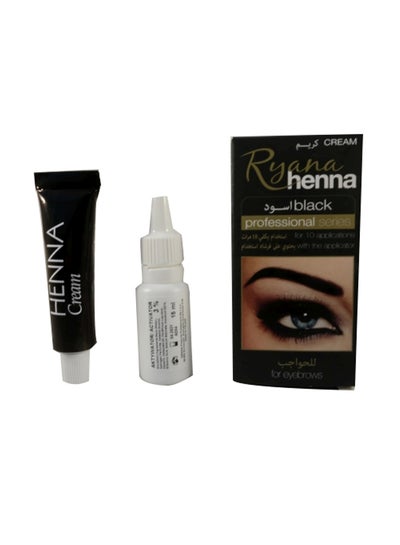 Buy Professional Henna Cream For Eyebrows Black 30ml in UAE