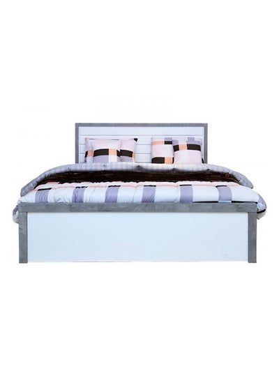 Buy Angle Double Size Bed Frame Grey 188x107x213cm in Saudi Arabia