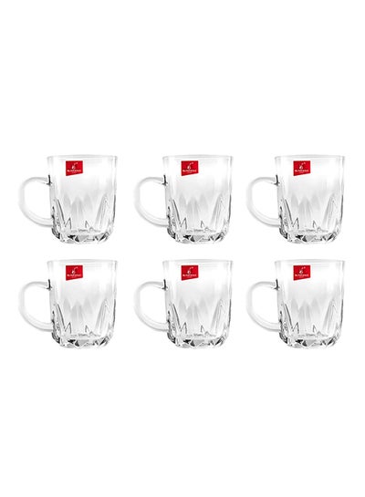 Buy 6-Piece Mug Set Clear 230ml in Saudi Arabia