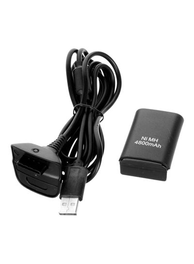 Buy Rechargeable Battery With USB Charging Cable For Xbox 360 Wireless Controller in Saudi Arabia