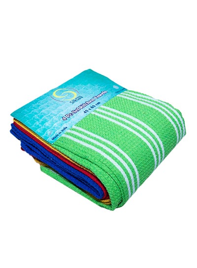 Kitchen Towels Set 4 pcs.: (4) Towels Red & Blue