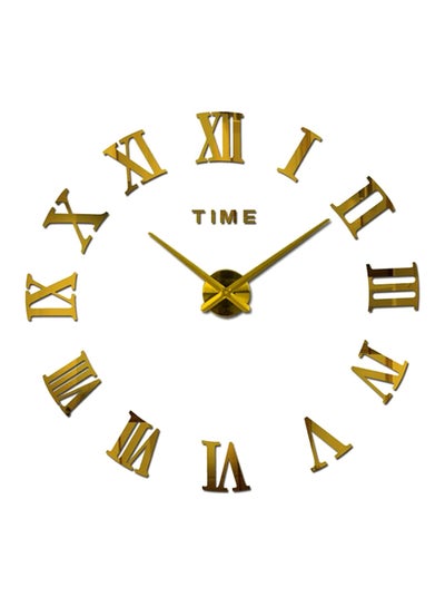 Buy DIY 3D Roman Numeral Wall Clock Gold 80x120cmcentimeter in Saudi Arabia