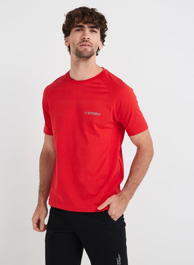 Buy Crew Neck T-Shirt Red in UAE