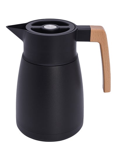 Buy Stainless Steel Coffee Jug With Wood Handle Black 49x31x47centimeter in Saudi Arabia