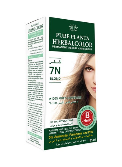 Buy Permanent Herbal Hair Colour 7N Blond 135ml in Saudi Arabia