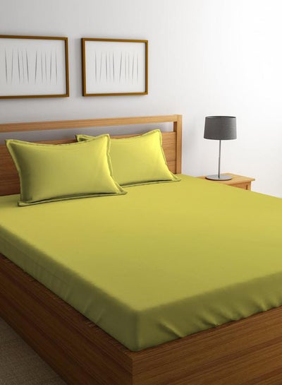 Buy Percale Duvet Cover Cotton Green in UAE