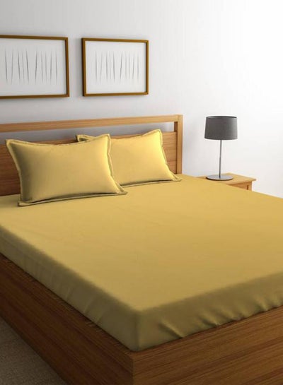Buy Percale Duvet Cover Cotton Yellow in UAE