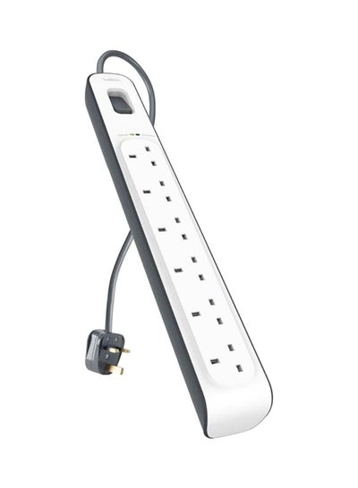 Buy Surge Protection Strip 6 X 2.4Amp With Power Cord White 2meter in UAE