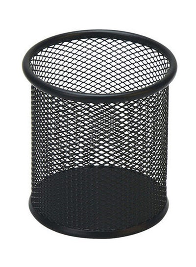 Buy Circular Mesh Pen Holder Black in Saudi Arabia