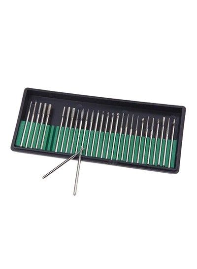 Buy Nail Art Tool 30Pcs Drills Bits Kit Electric Manicure Pedicure Set Silver in Saudi Arabia