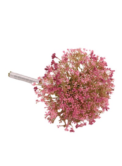 Buy 12 Heads Bunch Of Colorful Stars Holding Artificial Flower Stick Pink in UAE