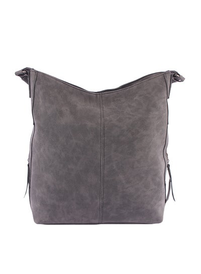 Buy Leather Tote Bag Grey in UAE