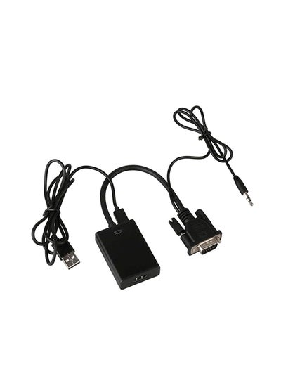 اشتري كابل محول بمنفذ VGA إلى HDMI أسود في مصر