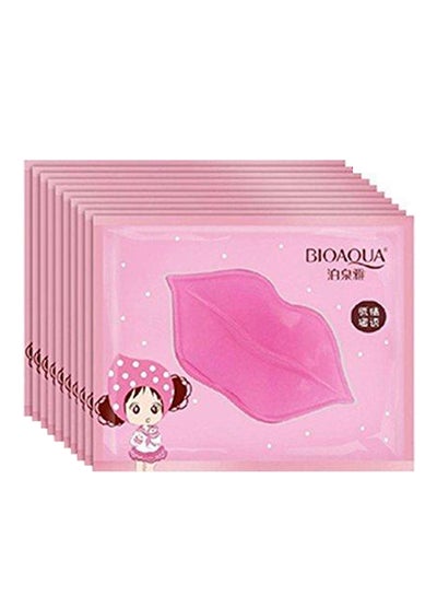 Buy 10-Piece Collagen Moisturizing Lines Nourishing Lip Mask Pink in Saudi Arabia