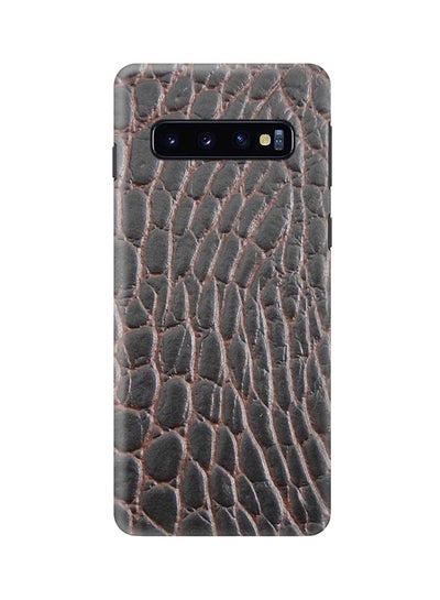 Buy Protective Case Cover For Samsung Galaxy S10 Cowhide Leather (Brown-Black) in UAE