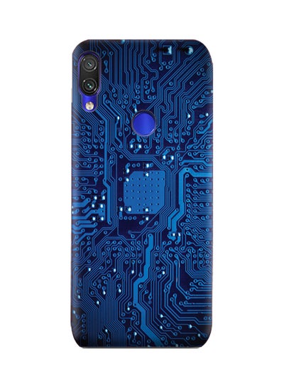 Buy Circuit Board Pattern Protective Case Cover For Xiaomi Redmi Note 7 Blue in UAE