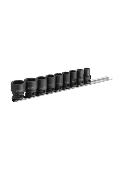 Buy Impact Socket Set, E041601, 9Pcs Black/Silver in UAE