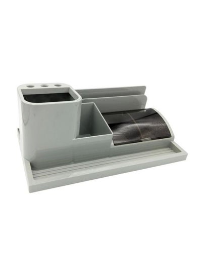 Buy Compact Desk Organizer Grey in Saudi Arabia