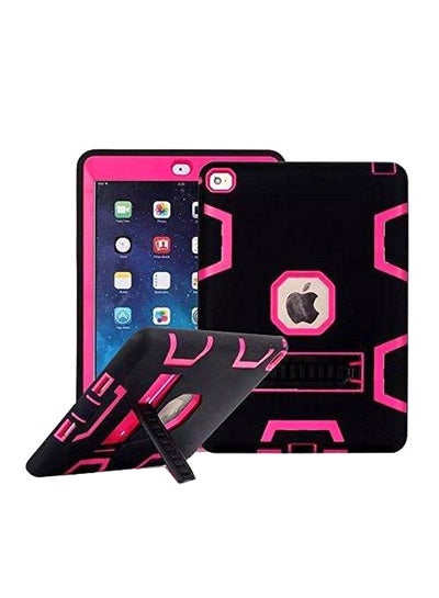 Buy Kick Stand Case Cover For iPad Air 2/6 9.7 Inch Pink/Black in UAE