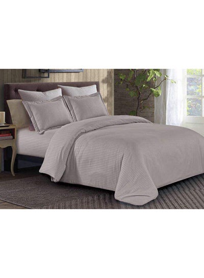 Buy 6-Piece Comforter Set Microfiber Grey in UAE